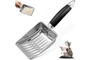 DILUSILK Stainless Steel Cat Litter Scoop - Metal Medium Cat Litter Scoop - Sturdy Mesh Scooper - Easy to Clean - Suitable for Cat Litter Box