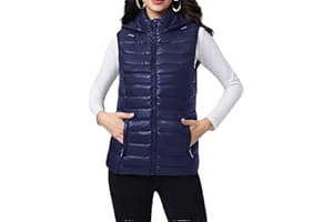 vittorio y Gilet Donna in Piumino Smanicato Trapuntato - Cappuccio Rimovibile, Zip Frontale e Tasche Funzionali - Giubbotto Imbottito Leggero per Mezze Stagioni