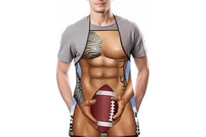 KUMSODE Tablier de Cuisine Créatif Tablier Barbecue Drole Tabliers de Cuisine Homme Humour Réglable Idée Cadeau pour Homme Cadeaux Humoristique Anniversaire Noel