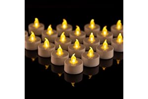 BENEVE Battery Tea Lights - 50 Pack LED Tea Lights Candles Realistic and Bright Flickering Battery Powered Fake Unscented Operated Flameless Candles 200+ Hours for Wedding Holiday Party Decorations