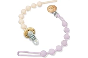 Attache tétine MumEZ Lot de 2 attaches-sucettes silicone sans BPA pour garçons et filles, pratiques et sûres, accroche tétine bébé durable, attache sucette stylée.