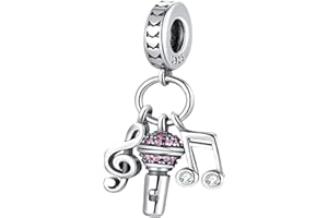 LNQOBU Ciondolo Charm Donna Argento Sterling 925 Bracciale per Charm per Bracciali e Collane