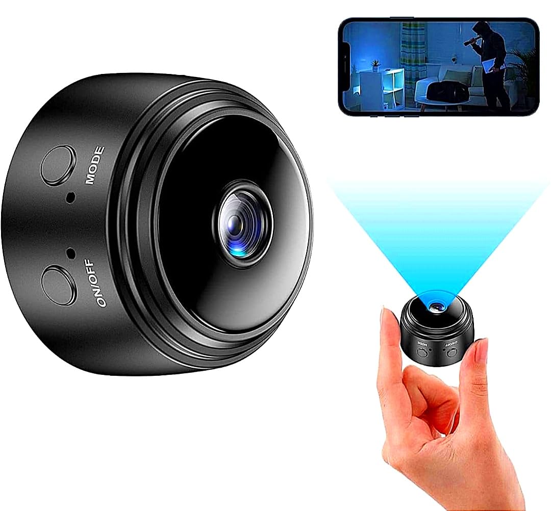SUR WiFi Spy Camera Hidden for Home Outdoor High HD Focus Spy Magnet Mini Live Stream Night Vision IP Wireless 1080P Audio Video Hidden Indoor Nanny Camera for Home Offices Security Multicolor.