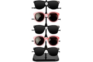 Anseom Occhiali Da Vista In Plastica Espositore, Espositore per Occhiali da Sole a 5 Paia Portaocchiali da Tavolo per la Visualizzazione o la Conservazione Degli Occhiali