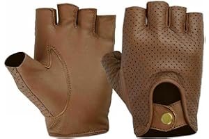 Swift Wear s Driving - Guantes de piel sin dedos para motociclista, ciclismo, silla de ruedas, motocicleta, gimnasio