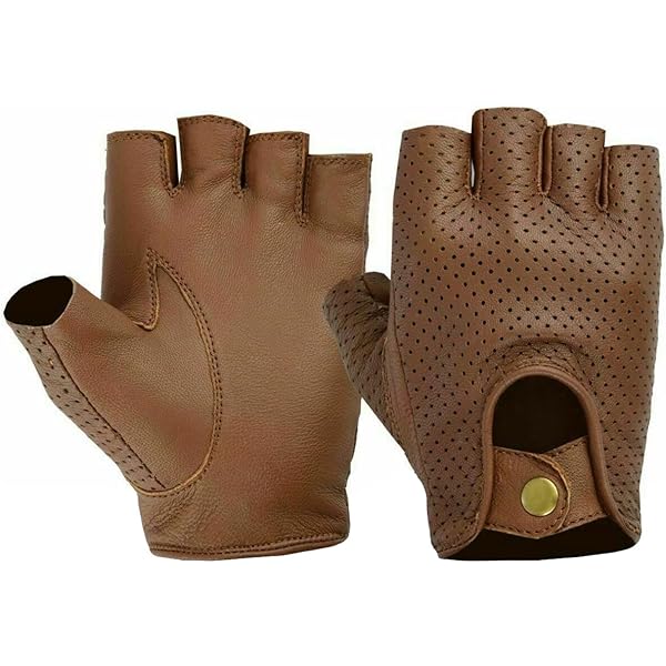 Guanti In Pelle Di Agnello Senza Dita ZLUXURQ - Eleganti E Morbidi Per Guida E Touchscreen - Foto 6