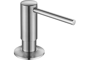 Maizoon Soap Dispenser Tipo di pressa di rame per lavello da cucina uso multifunzionale durevole Facile da pulire Grande capacità con rotazione di 360 gradi Testa della pompa 500ML Argento