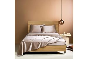 LUOFANFEI Spannbettlaken Satin 100x200cm Boxspringbett Gold Taupe Seide Glänzend Muster Glatt Bettlaken Seiden Spannbetttuch 100 x 200cm Uni Spannbetttücher für Topper Hohe Matratze bis 25-30 cm