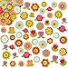 Price comparison product image Baker Ross Foam Flower Stickers (Pack of 144) For Kids Craft Embellishments For Decorating and Card Making