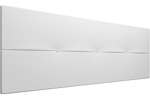 LA WEB DEL COLCHON Cabecero tapizado Julie para Cama de 135 (145 x 55 cms) Blanco