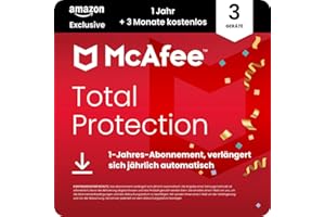 McAfee Total Protection 2025 (3 Gerät) | 15 Monate | Virenschutz, VPN, Betrugsschutz, Sicherheitssoftware, Identitätsüberwachung | Abonnement mit automatischer Verlängerung | Download