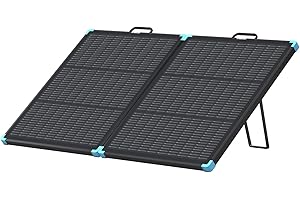 Renogy Panneau solaire pliable, 100 W, cellules de type N, module solaire pliable portable, pliable, imperméable IP67 pour camping-cars, caravanes, cabines, camping, systèmes de dossier pour la maison