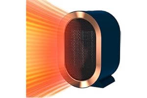 COMBLU Ogrzewacz pomieszczeń 1200 W, grzejnik wentylatorowy do użytku wewnętrznego, ceramiczny grzejnik wentylatorowy PTC, 2 tryby mały mini elektryczny cichy przenośny grzejnik biurkowy do biura domu sypialni