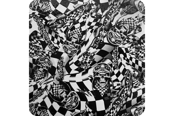 Hydro Dipping Film Feuille Hydrographie Water Transfer Printing Activateur Kit Activator Hydrographics crânes et flammes Largueur: 100cm. Longuer: 200cm (HLC-086)