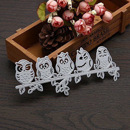 Amazingdeal365 Eulen Familie ! Metall Form Schablonen Schneiden DIY Dekor Sammelalbum Karten Buchzeichen Lesezeichen als Geschenk für Freunde Geburtstag Kinder,Kindergarten Hobby Schule Handarbeit Unterricht usw. Ein tolles Geschenk! - 3