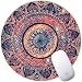 Produktbild Weneth Runde Mauspad Cooles Gaming Mousepad Rutschfest Mausunterlage Gummi Ränder Mauspad für Laptop & Reise-Mandala-Einhorn-Jelly Fish