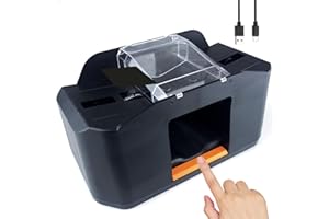 DACEFLOY Rechargeable Card Shuffler Machine, 2000mAh USB-C Automatic Poker Shuffler for 1-2 Decks, Playing Cards Mixer