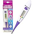Digital Basal Ovulation Thermometer with Flexible Tip | Accurate BBT Tracker for Fertility & Family Planning | Dual Mode (Celsius/Fahrenheit) | Fever Alarm for Women’s Health Monitoring