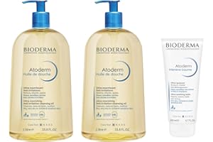 PARAVOSTRA Bioderma Atoderm | Atoderm Shower Oil 2x1L + Atoderm Intensive Balm 200ml | Cleanses and Nourishes | Anti-itching