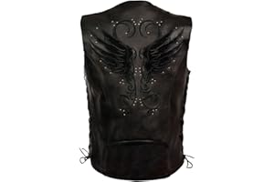 Milwaukee Leather Women's Leather Vest with Side Lace (Black, X-Small)