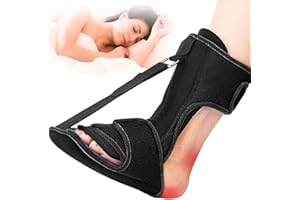 Crethink Plantar Fasciitis Night Splint,Adjustable Breathable Plantar Fasciitis Relief Night Splints For Plantar Fasciitis,Foot Drop Ankle Pain,Heel Pain(Black Style)