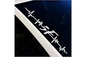 Finest Folia FS102 Frontscheibenaufkleber Herzschlag 5F (Weiß Matt, Außenklebend)