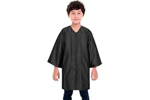 TopTie Toga Graduación para Niños Unisex Trajes Graduacion Bata de coro Guardería Infantil Graduación Negro