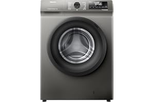 Hisense WFQP7012T 7 Kg Front Load Slim Drum Washing Machine, Inverter Motor 1200 RPM, Quick Wash, Pause & add Function, Allergy Steam Care, Titanium Grey