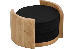 KESPER Underlägg, set om 12, inklusive bambustativ, mått: ø 10 cm/tjocklek: ca 0,4 cm