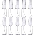 Aoflyda 15ml Spray Bottles, 10 Pcs Small Refillable Fine Mist Spray Bottles Leakproof Sprayer Travel Container, Clear Portable Plastic Empty Atomiser Spritzer for Liquids Cosmetic Perfumes (White)