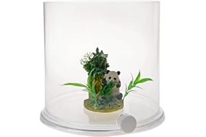 Uotyle Creative Transparent Fish Tank Round Desktop Goldfish Tank as Vase and 2.5 Gallon Betta Fish Tank with Drainage Hole For Home decoration or Office or Wedding