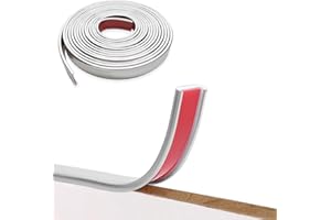 ZOSPPEI Bande de Chant de Meuble en Forme de U,5M de Bandes de Chant Flexibles à décoller et à Coller,Bandes de Chant Auto-adhésives,Bandes de Chant de Meuble pour Table,Restauration de Meuble (18mm,Argent)