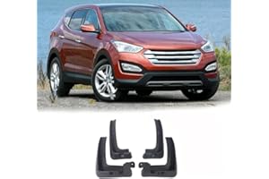 WEISLA 4 Pcs Car Mud Flaps for Hyundai Santa Fe 2013-2018, Mud Flaps Splash Guards Dustproof Anti-collision Front Rear Car Mudflap