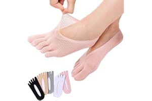 REKYO De Las Mujeres Del Dedo Del Pie De Cinco Dedos Calcetines Suave Y Transpirable Escotados Calcetines De Las Medias De Seda Para Las Niñas Mujeres