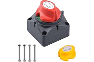 ‎TAWVEML Batterie Trennschalter 12V 24V 48V Batterieschalter Akku Power Cut Off Schalter, 275A Hauptschalter Stromschalter Trennen Master für Boot Motorrad Yacht Auto KFZ Marine Caravan