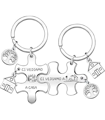 Portachiavi Regalo Inaugurazione Casa: Simpatico Messaggio "Buona Fortuna Con I Nuovi Vicini". Realizzato In Acciaio Inox, Antiruggine. Regalo Divertente Per Amici E Parenti.