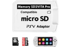 Aradoea SD2Vita 6.0 Memory Card Adapter for PSV1000/2000 Memory Card Full Coverage Ultimate Version SD2Vita 6.0 SD Convertor for PSTV FW 3.65 HENkaku Enso System Firmware
