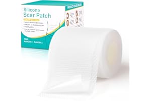 ODDROALLE Silikon Narbenpflaster 150cm wiederverwendbar - Medizinisches Silicone Scar Sheets für Kaiserschnittnarben & Keloid, hautverträglich, atmungsaktiv, wasserdicht transparent