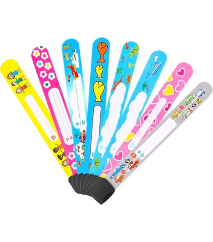 16 Braccialetti Di Sicurezza Per Bambini, Regolabili, Impermeabili, In PVC Morbido, Con Design Carini (8 Stili: Cucciolo, Faccina, Tartaruga, Calcio, Ecc.) - 2
