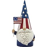 Enesco Jim Shore Heartwood Creek D&uuml;nyanın Etrafında C&uuml;celer Amerikan Vatansever Heykelcik, 13 cm, &Ccedil;ok Renkli