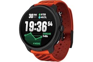 SUUNTO Race 2 Montre de Sport Homme Femme, Tracker d'Activités GPS Running, Bi-Band GNSS, Carte Hors Ligne, Écran Tactile AMOLED, Smartwatch Cardiofréquencemètre Podomètre Altimètre