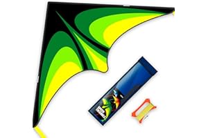 SGftre Cometa fácil de manejar, varillas de fibra de vidrio ligeras, aptas para todas las edades, diseño popular Delta, listo para volar, alta resistencia, actividad al aire libre, cometa grande de