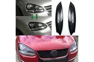 FINMOKAL Carbon Fiber Headlight Eye Lid Eyebrow Cover for VW Golf 5 GTI R32 MK5 2005 2006 2007