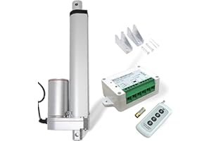 DCHOUSE 12 V 150mm Heavy Duty Hub Linearaktuator 150 KG-Maximum Lift Motor Drahtlose Fernbedienung Kit mit Montagehalterungen (1500N 6 zoll)