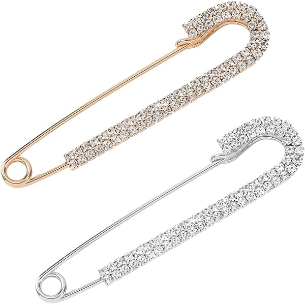 épingle Couture Lot De 6 Broches Pour Femme - Décor Perles Et Strass - Pour Pulls, Châles, Accessoires Broches Classiques Brillantes