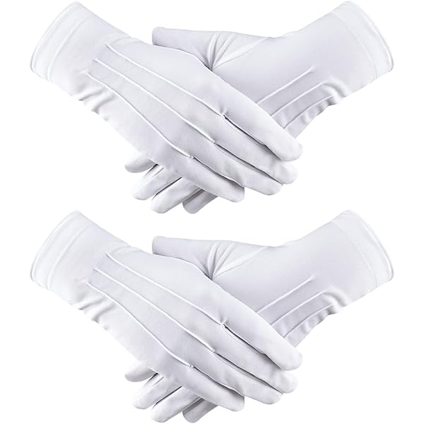 2 Paia Guanti Cotone Bianchi Shappy - Per Ispezione Gioielli, 10 Pollici, Lavabili A Mano - Foto 9
