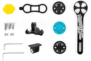 KMRDND Supporto integrato per bicicletta da corsa per Garmin Edge, Wahoo Elemnt, Bryton, XOSS G/G+, porta igps, GPS magico, anche per fotocamere Garmin VIRB/GoPro e lampada