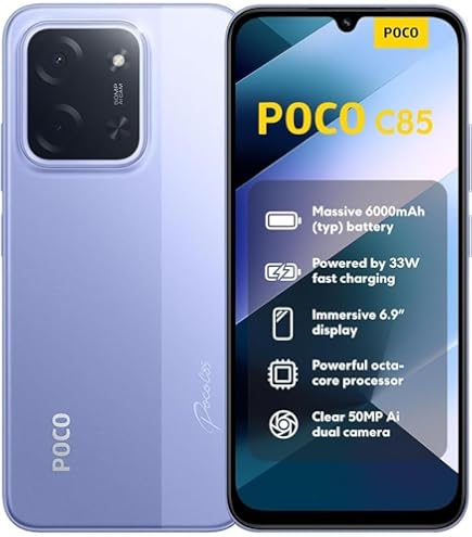 POCO M7 Blue 8GB RAM 256GB ROM EN Version: Buy Online at Best