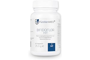 ‎FÜRSTENMED FürstenMED® Bifidoflor HIT - Lactobacillus und Bifidobacterium Kapseln bei Histaminintoleranz - 60 magensaftresistente Kapseln mit Inulin - Laborgeprüft, Vegan und Ohne Zusatzstoffe