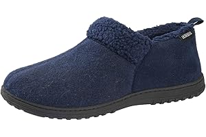 ULTRAIDEAS Men's Memory Foam Slippers with Cozy Fleece Lining, Closed Back House Slippers with Anti-Skid Rubber Sole
